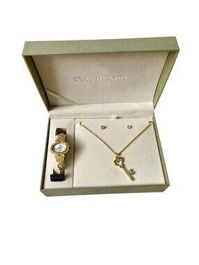 Cote d’ Azur Watch and Necklace and Earrings Set